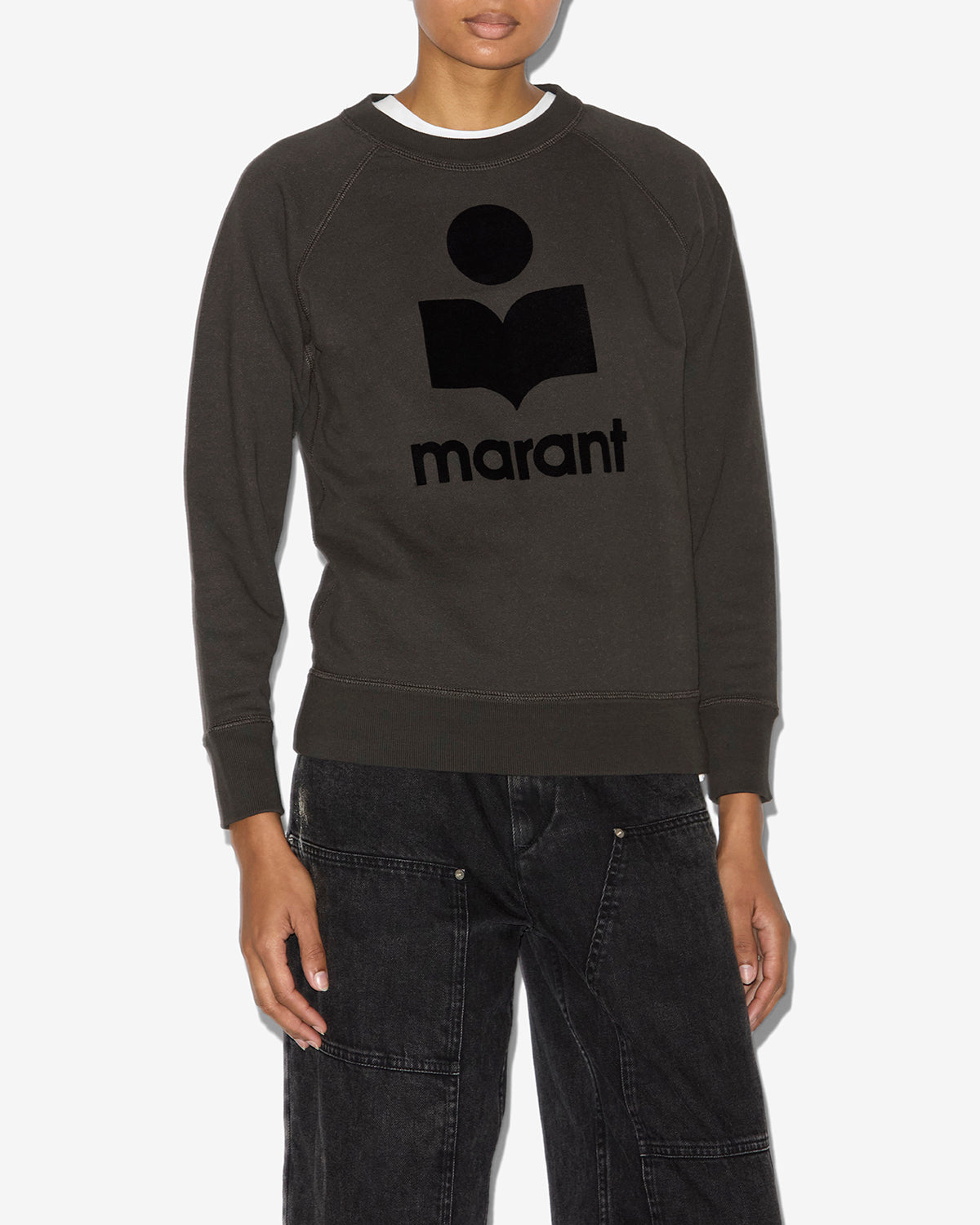 Felpa millyny in cotone con logo - Nero lavato - Woman - 3