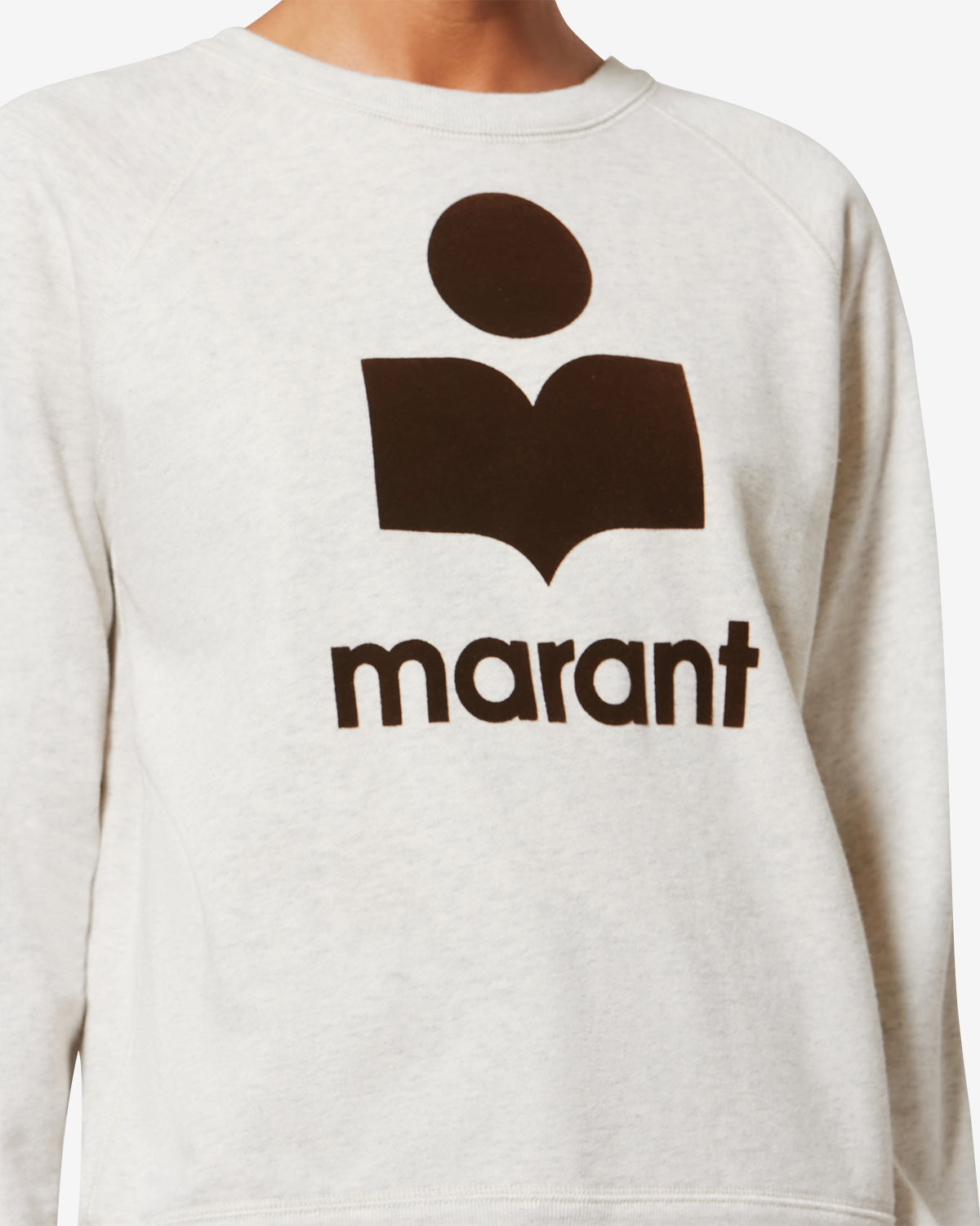 Millyny cotton sweatshirt with logo - Ecru-brown - Woman - 2