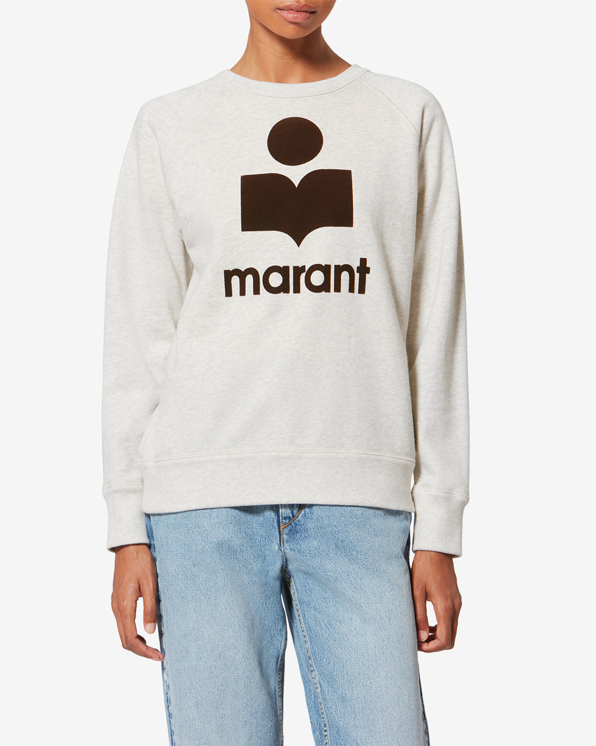 Millyny cotton sweatshirt with logo - Ecru-brown - Woman - 3