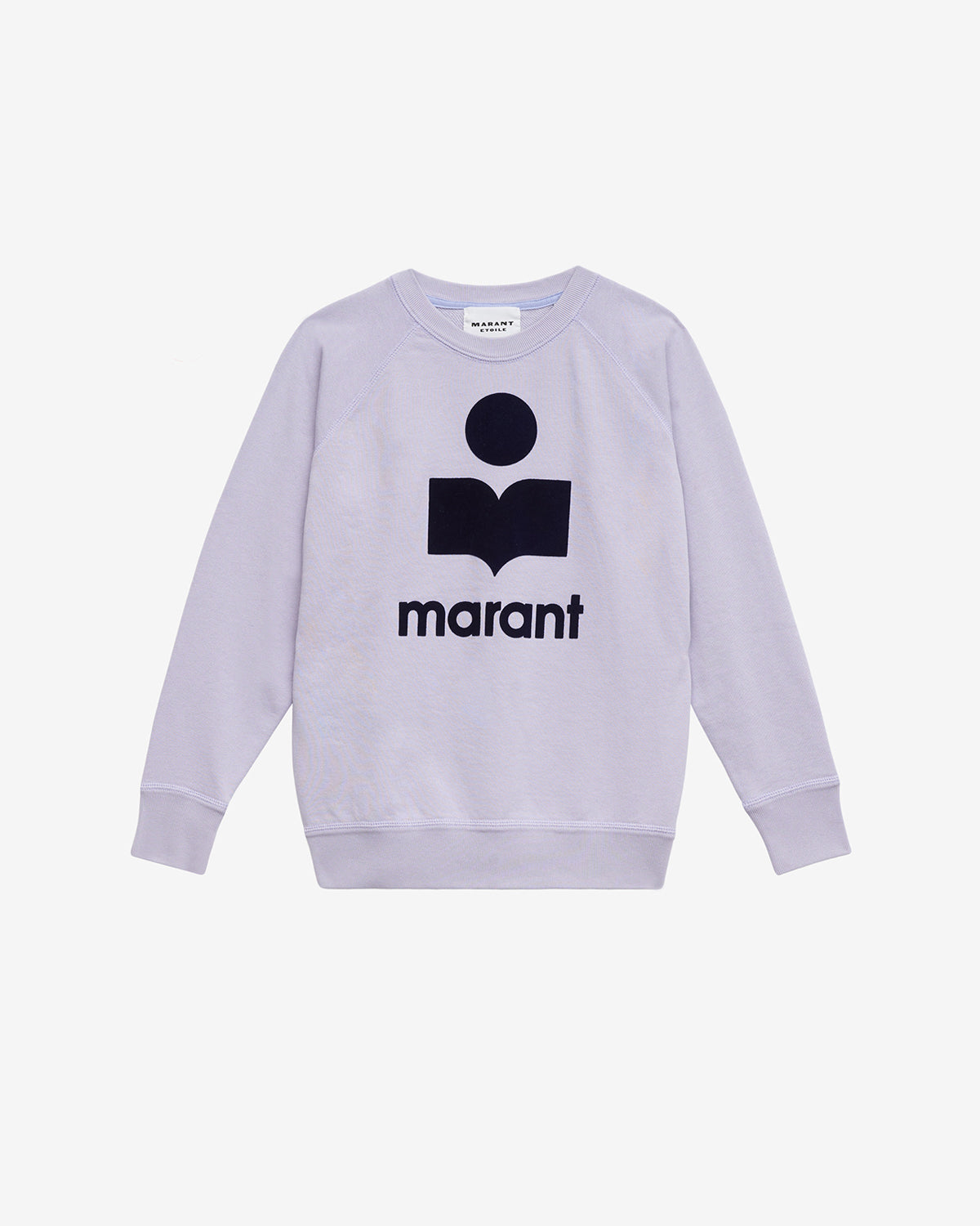 Millyny cotton sweatshirt with logo - Lilac/dark navy - Woman - 5