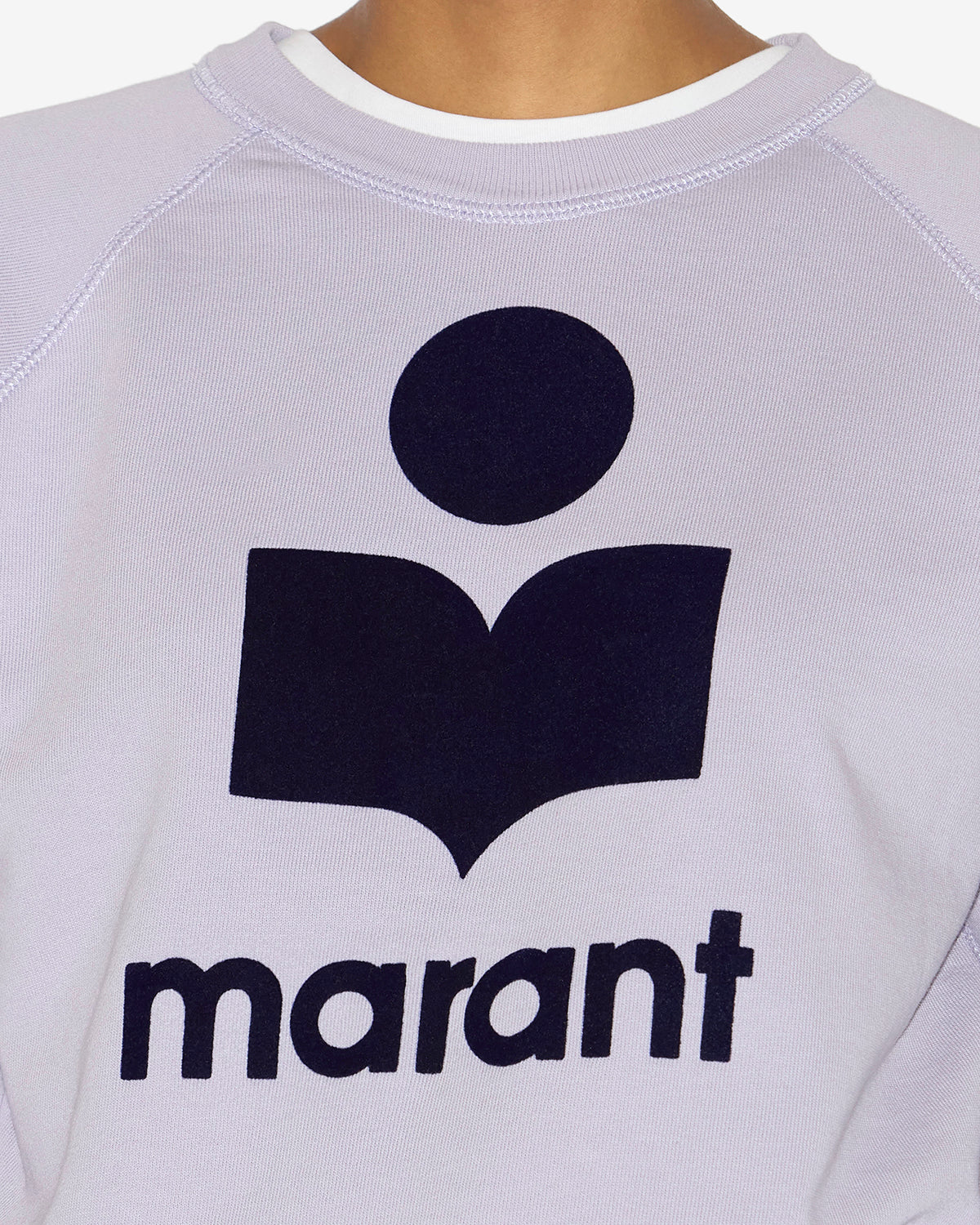 Millyny cotton sweatshirt with logo - Lilac/dark navy - Woman - 2