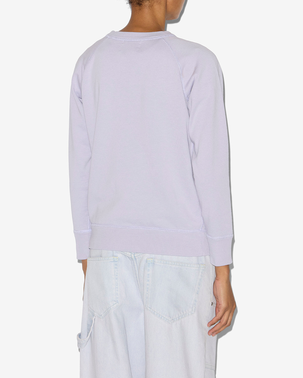 Millyny cotton sweatshirt with logo - Lilac/dark navy - Woman - 4