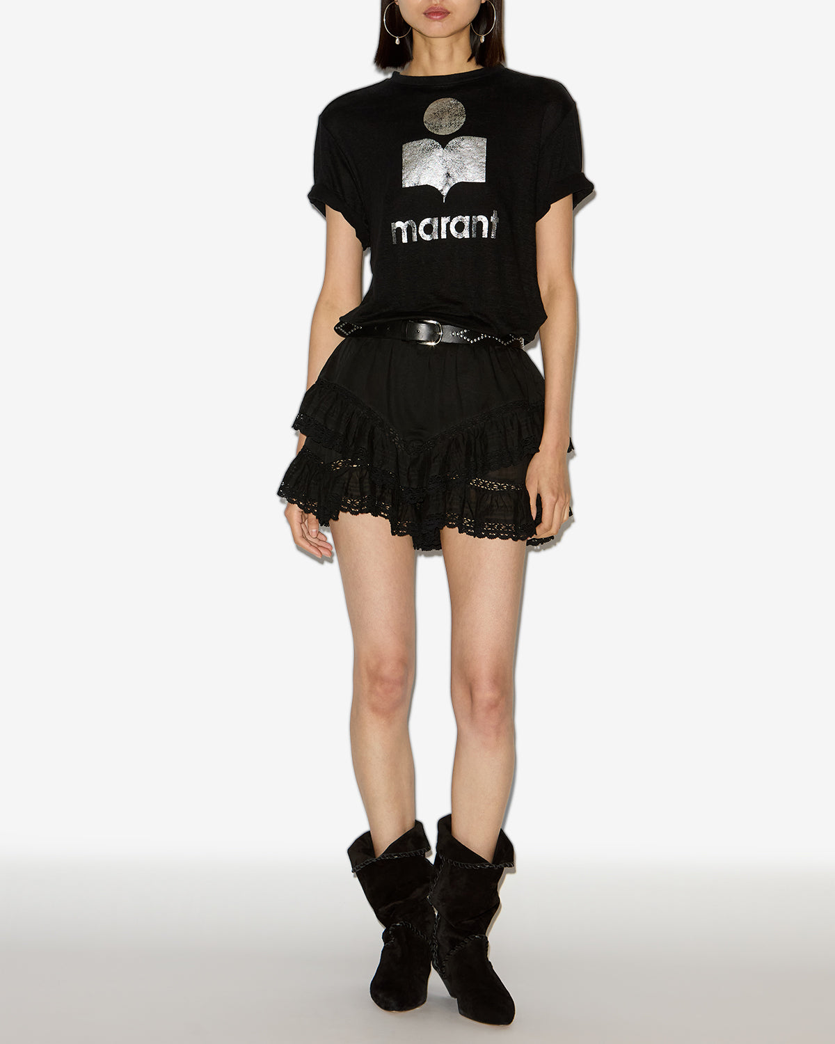 Zewel short-sleeve logo t-shirt - Black - Woman - 2