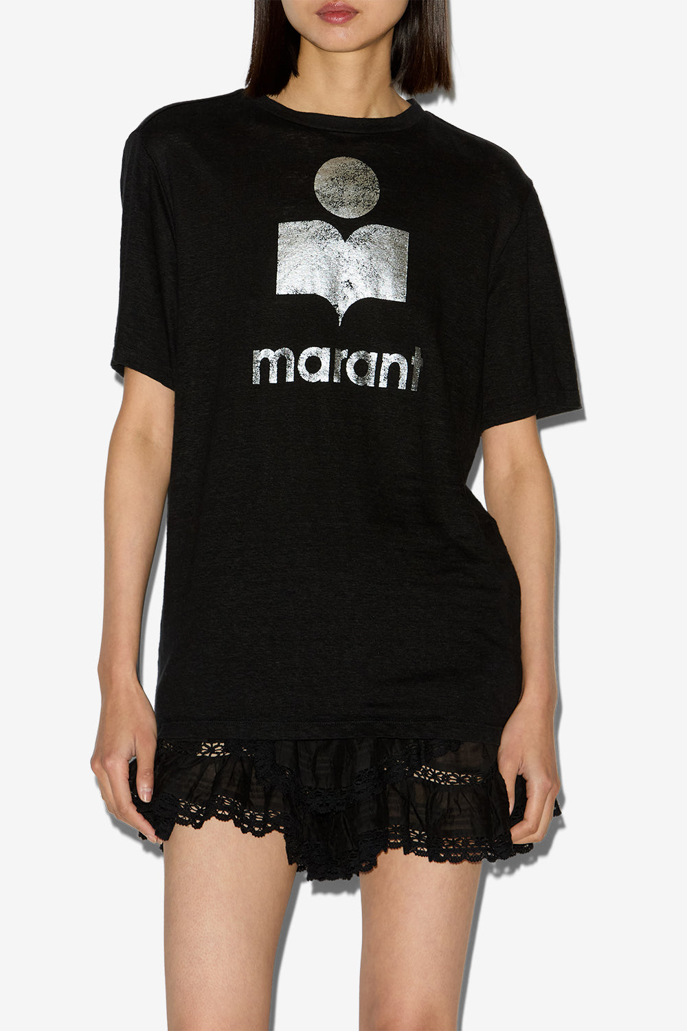 T-shirt zewel mit kurzen ärmeln und logo - Schwarz - Woman - 8