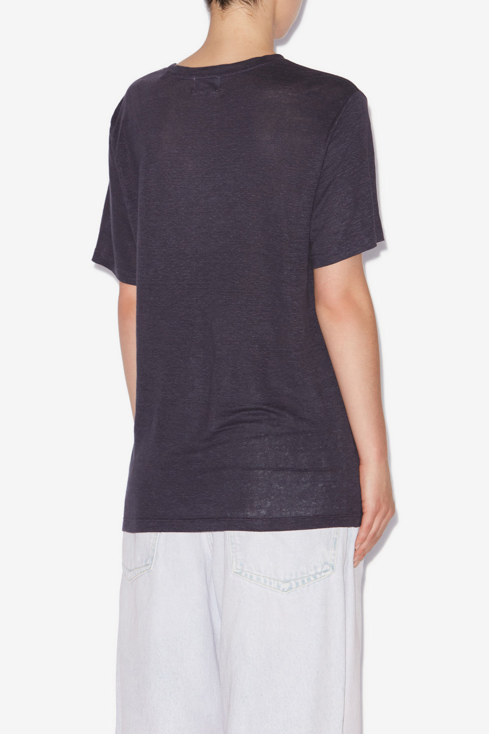 T-shirt zewel aus leinen mit logo - Faded night/lilac - Woman - 5