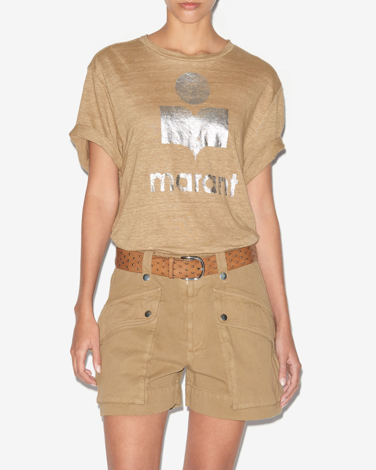 Zewel tシャツ Woman Light khaki-silver 5