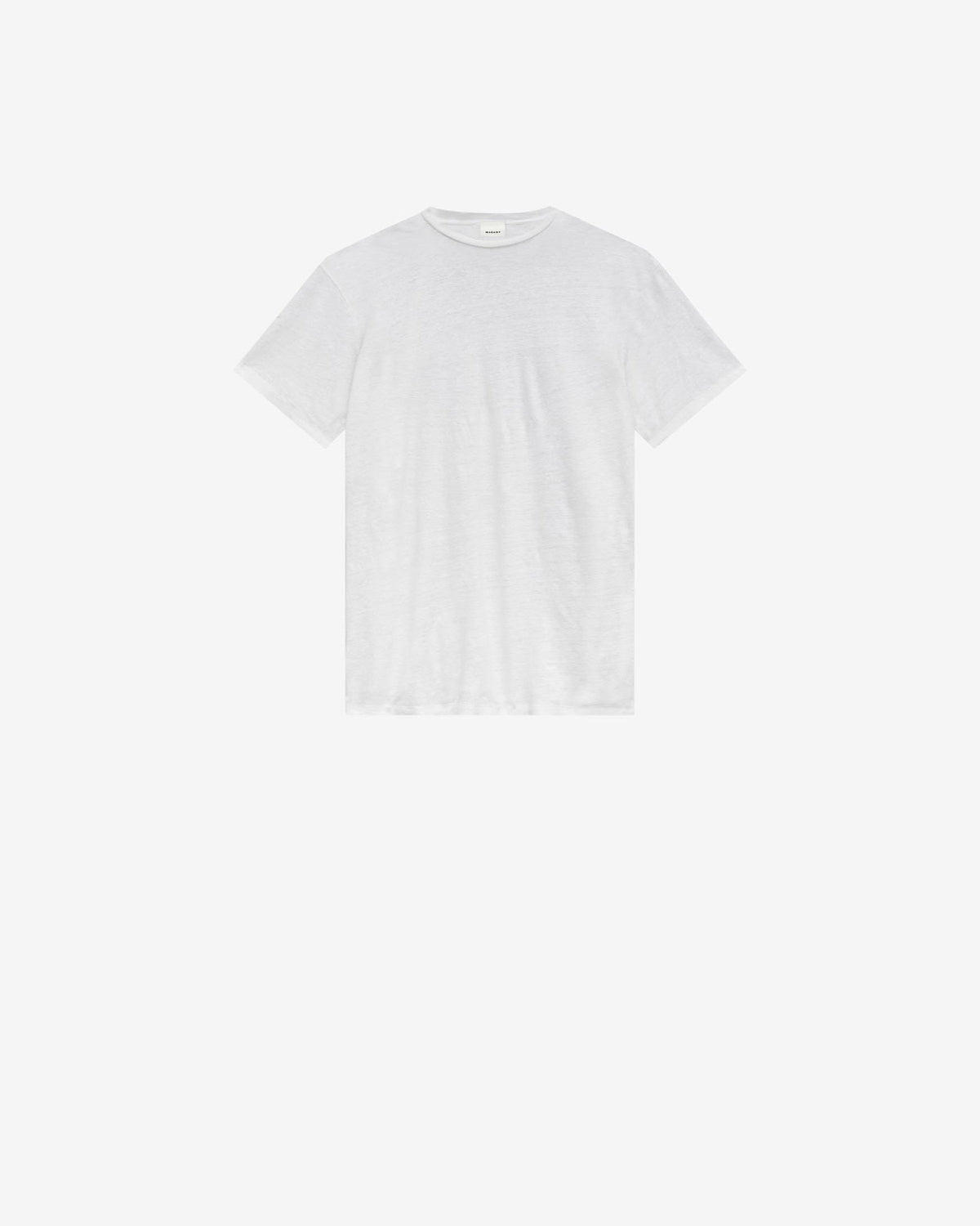 Koldi linen logo t-shirt - White-light gold - Woman - 1