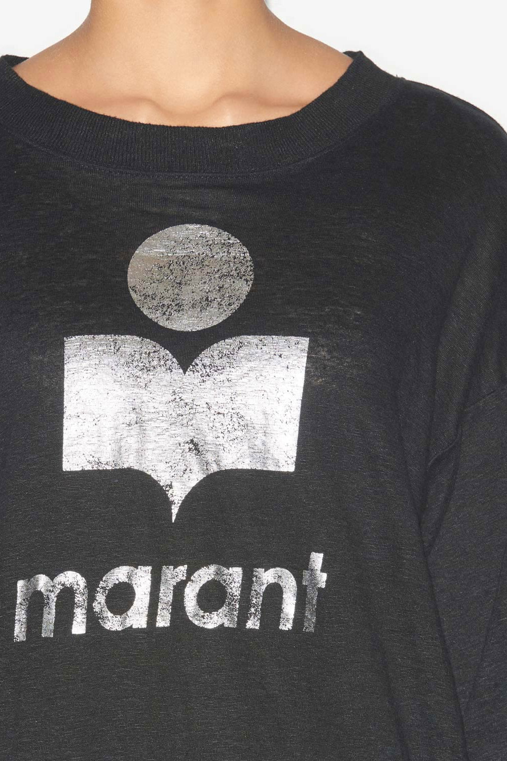 Klowia 無地リネン 長袖tシャツ - 黒 - Woman - 3