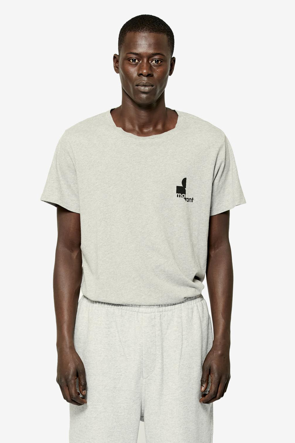 Zafferh 코튼 로고 티셔츠 - Light gray - Man - 4