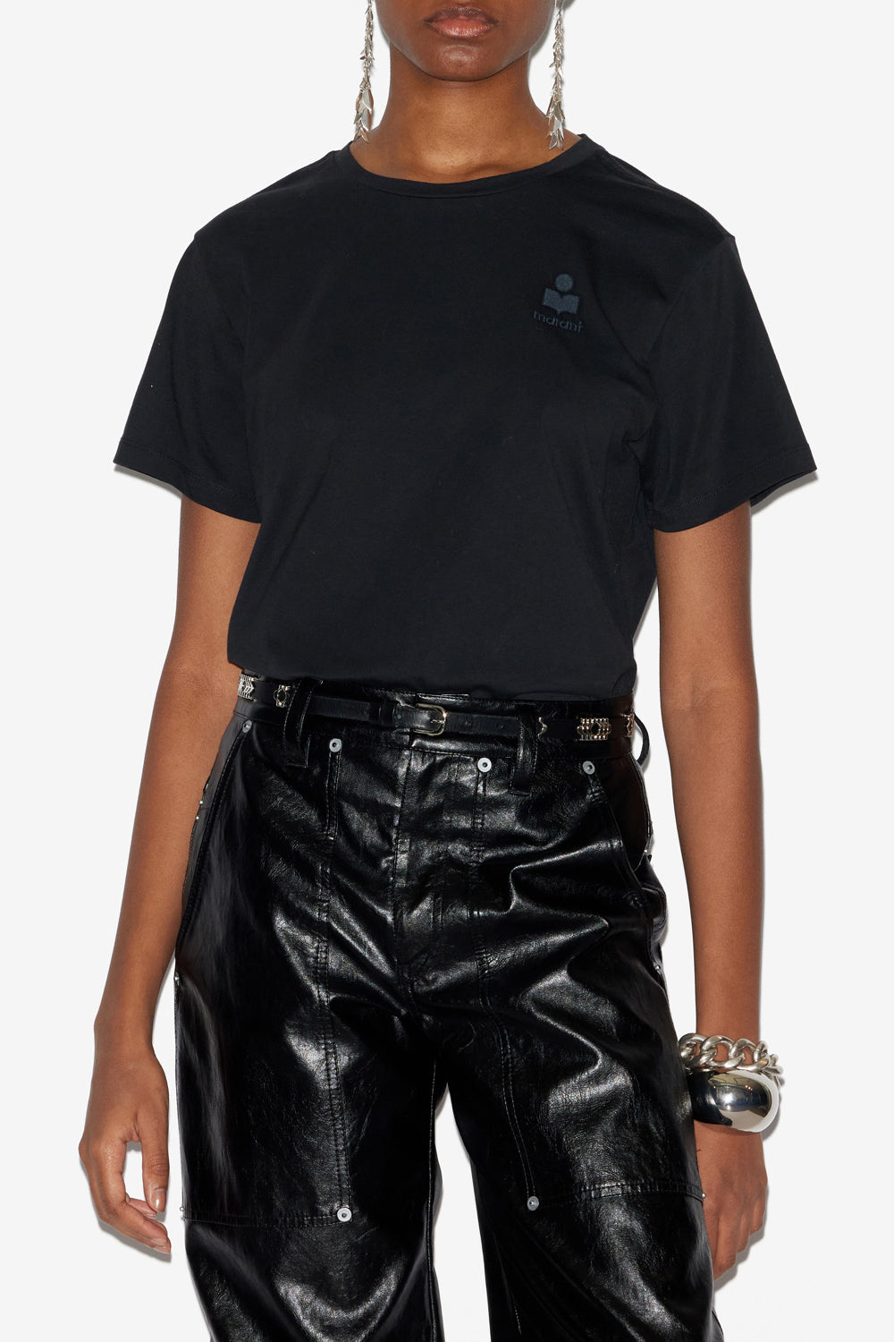 Aby 無地 コットン ロゴ入りtシャツ - 黒 - Woman - 4