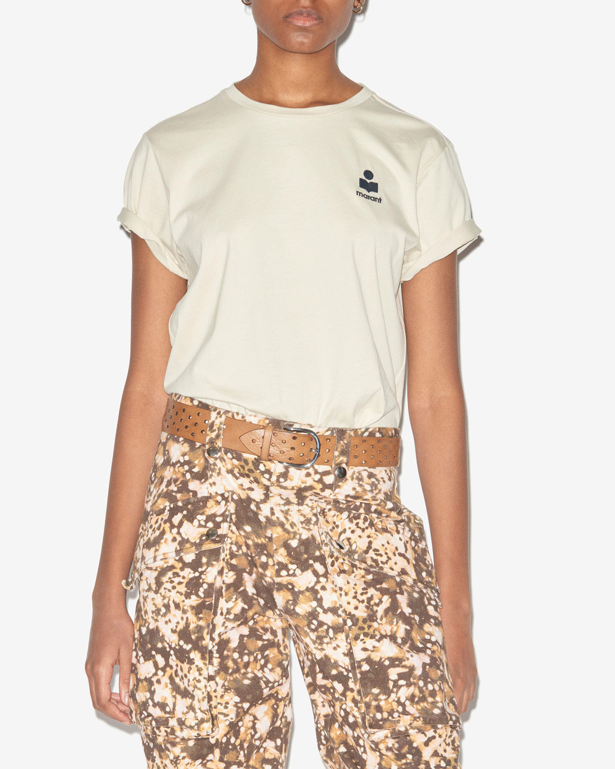 T-shirt à logo en coton aby - Beige - Woman - 6