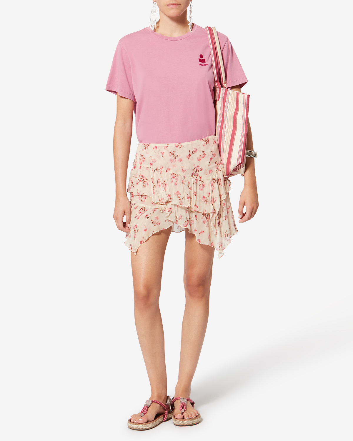 T-shirt en coton à manches courtes aby - Bubblegum-granita - Woman - 1