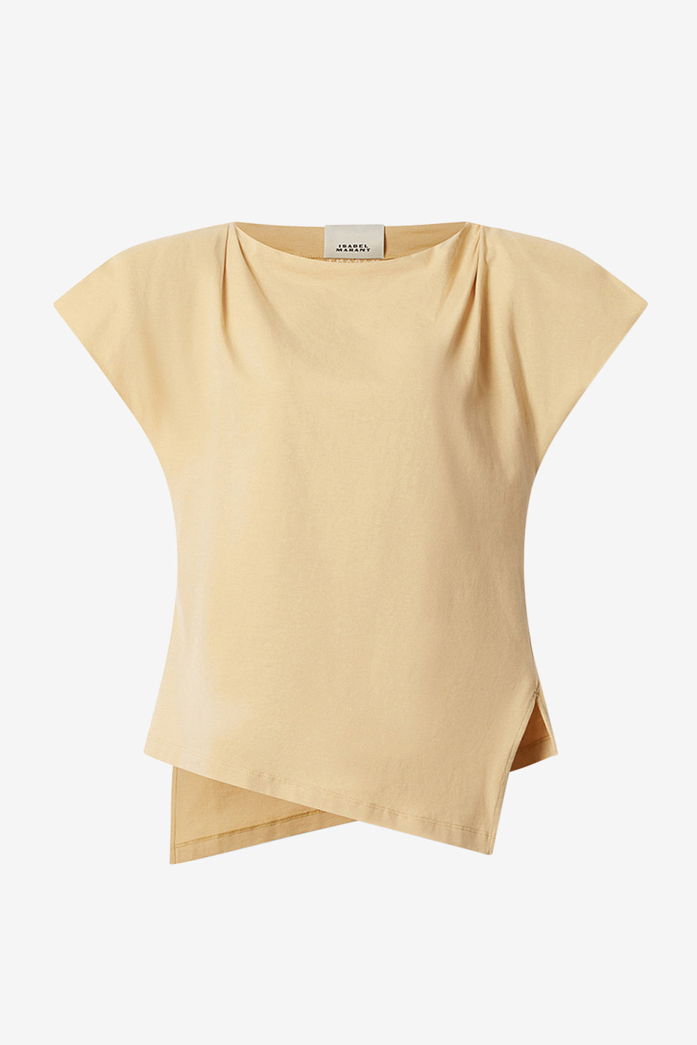 Sebani asymmetrical cotton t-shirt - Dusky yellow - Woman - 1