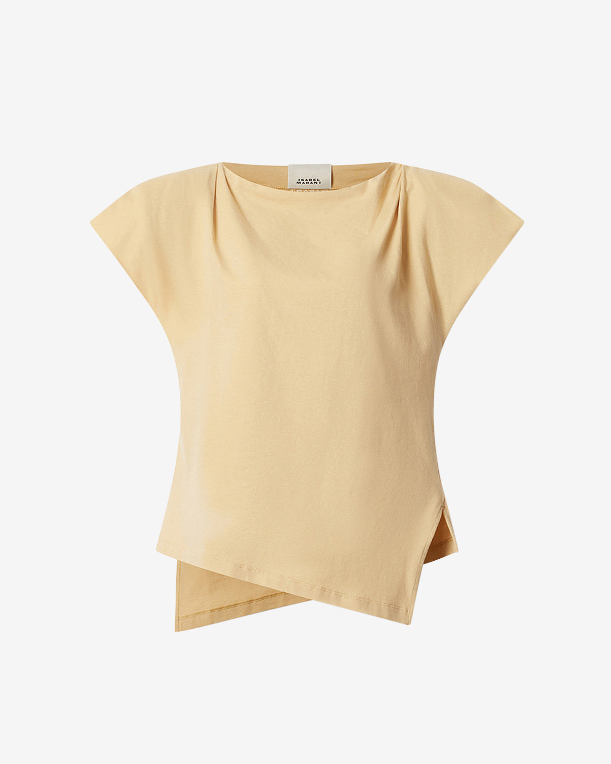 Camiseta asimétrica de algodón sebani - Dusky yellow - Woman - 5