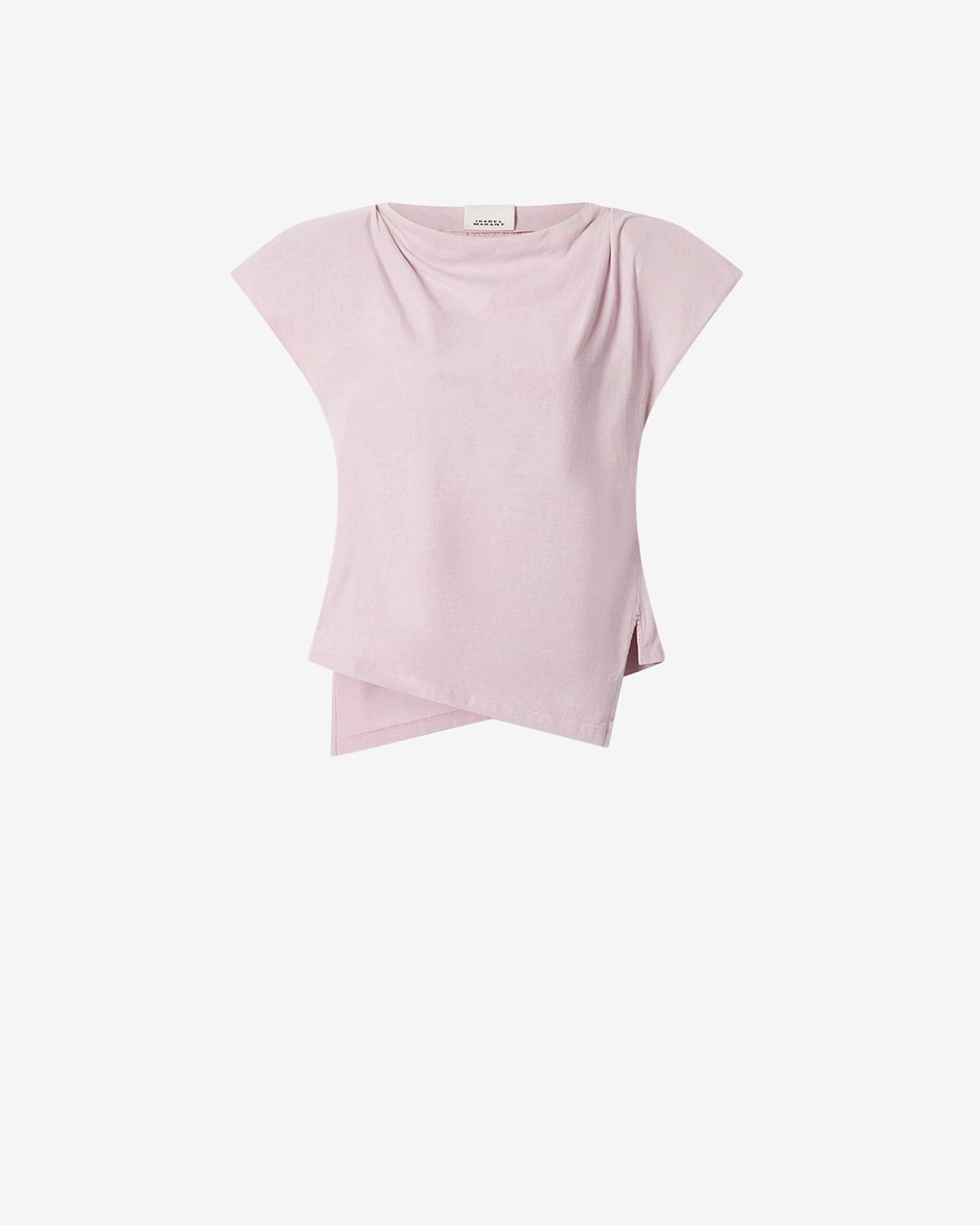 T-shirt asymétrique en coton sebani - Rose pâle - Woman - 5