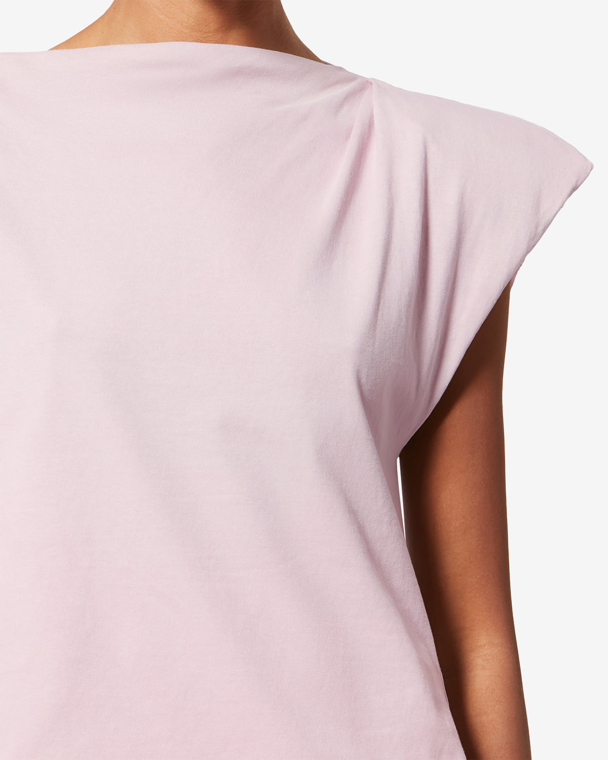 T-shirt asymétrique en coton sebani - Rose pâle - Woman - 2