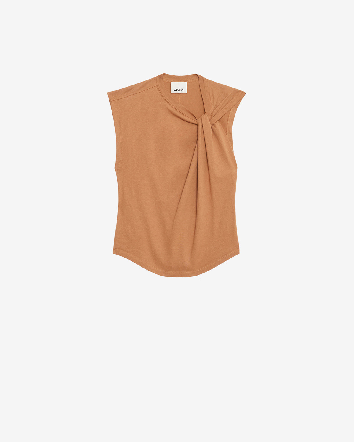 T-shirt asymétrique nayda en coton  - Caramel - Woman - 5