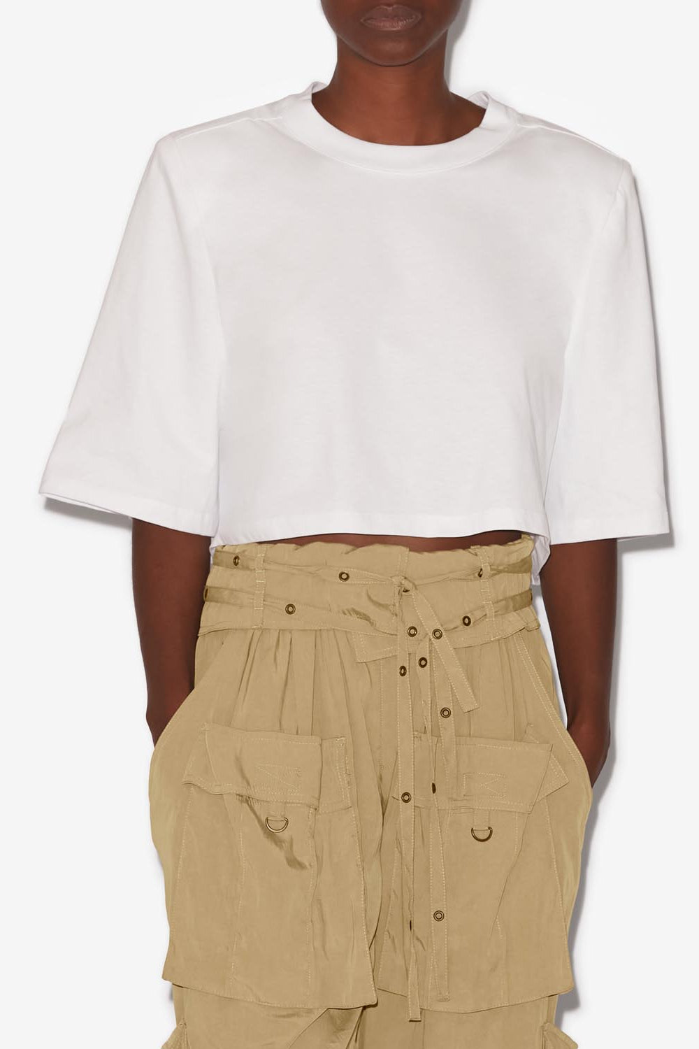 Kurzes t-shirt zaely aus baumwolle - Weiß - Woman - 7