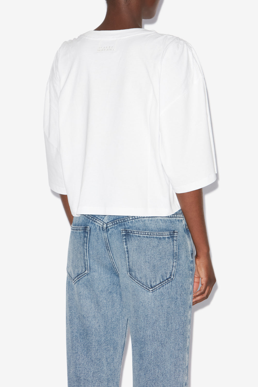 Laurea short plain-colored cotton t-shirt - White - Woman - 5