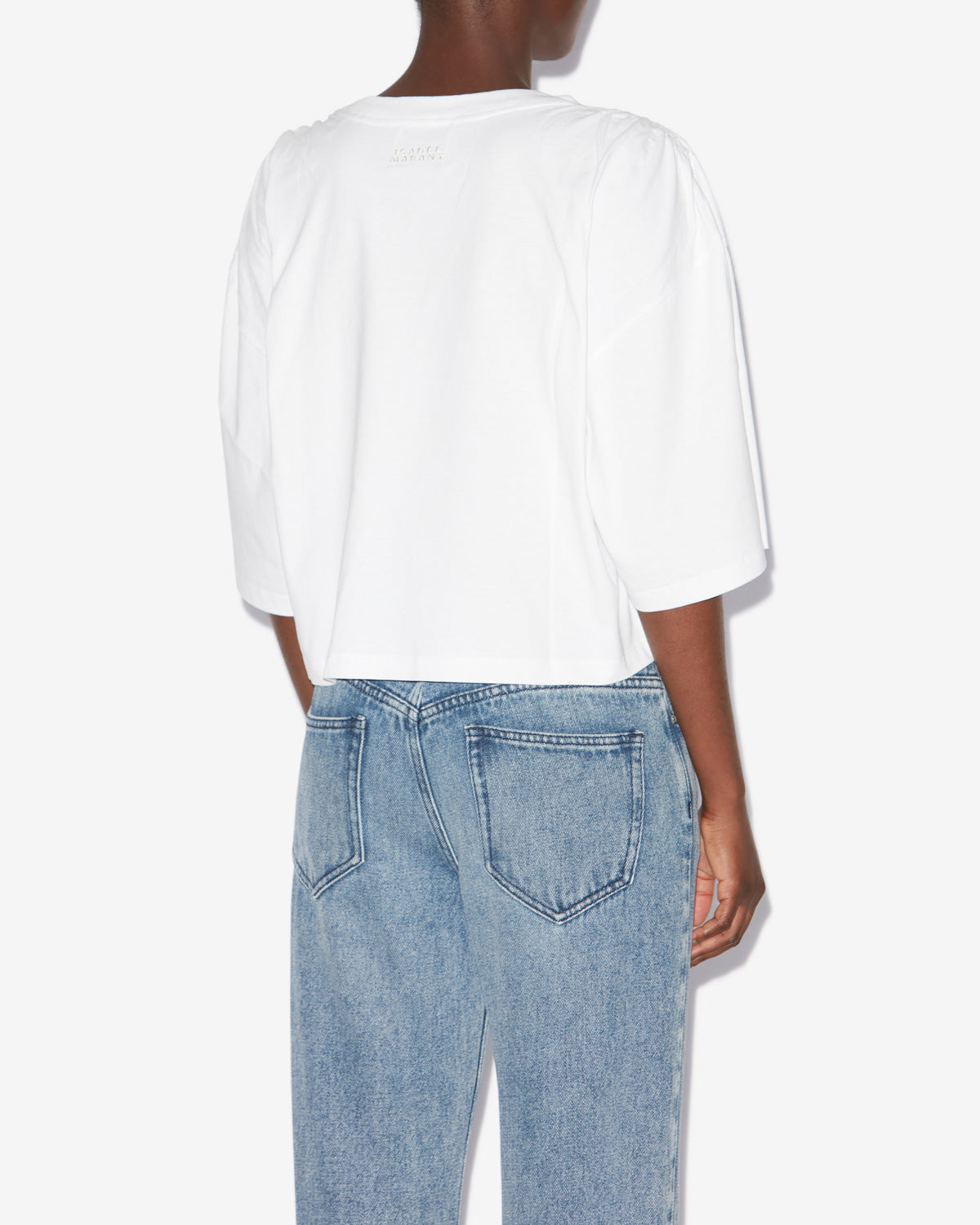 Laurea short plain-colored cotton t-shirt - White - Woman - 4