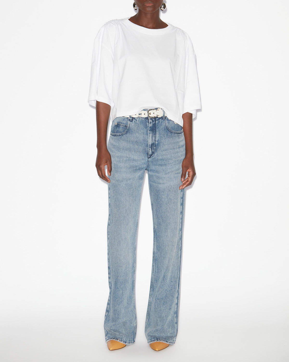 Laurea short plain-colored cotton t-shirt - White - Woman - 1