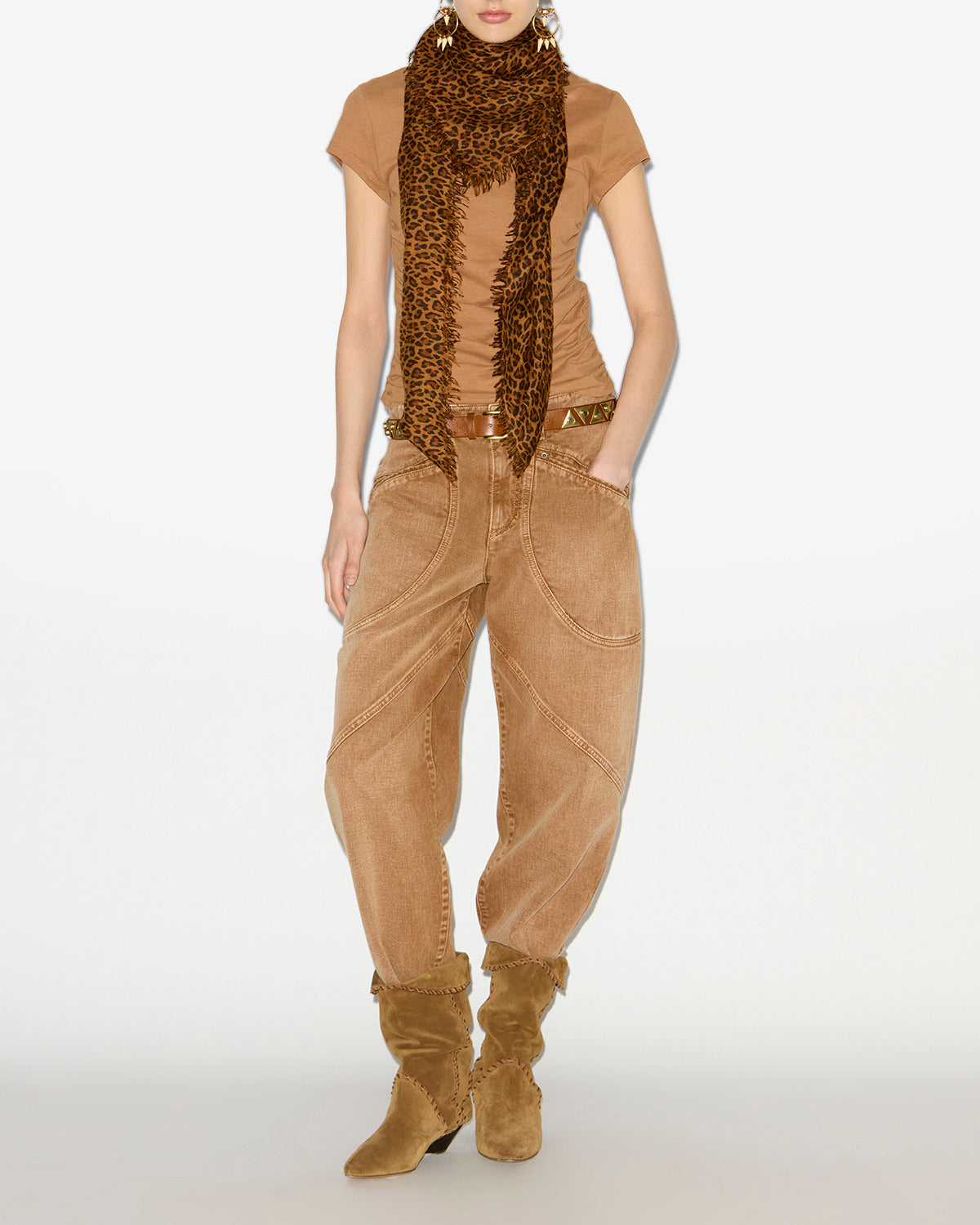 T-shirt maelie Woman Caramel 4