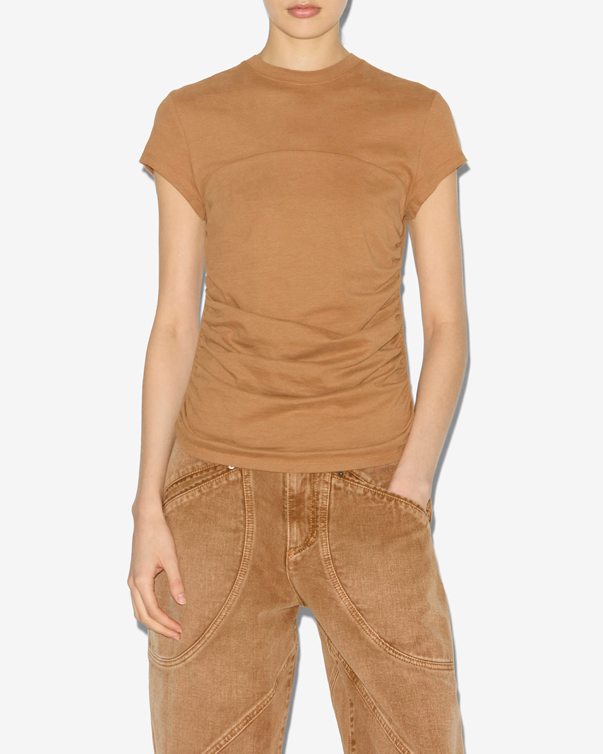 T-shirt maelie Woman Caramel 4
