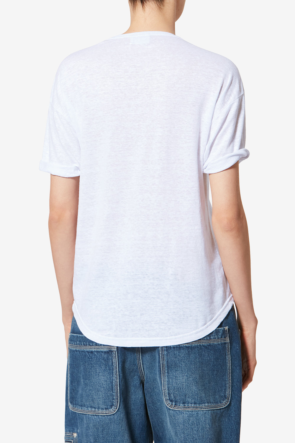 Camiseta con logotipo koldia de lino - White-burgundy - Woman - 5