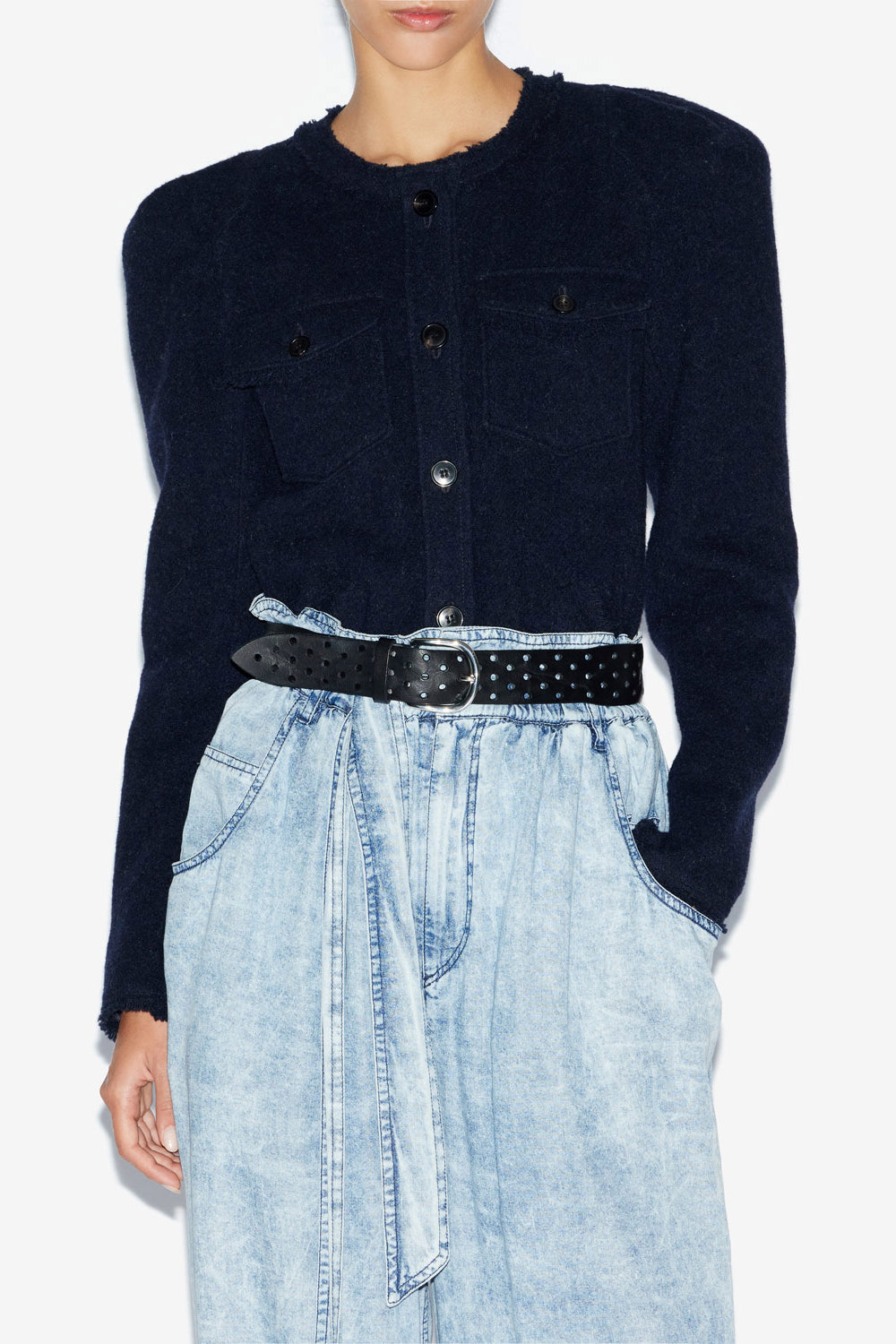 Nelly wool blend jacket - Midnight - Woman - 4