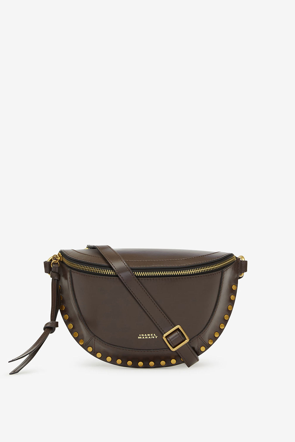 Sac banane en cuir de veau skano - Marron foncé - Woman - 1