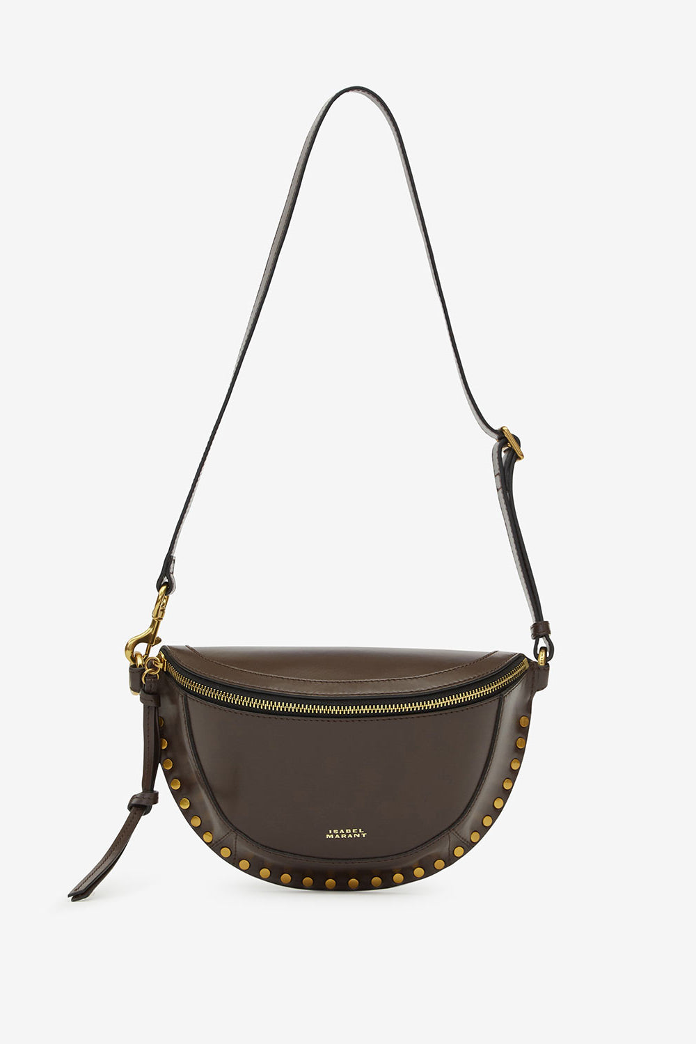 Sac banane en cuir de veau skano - Marron foncé - Woman - 5