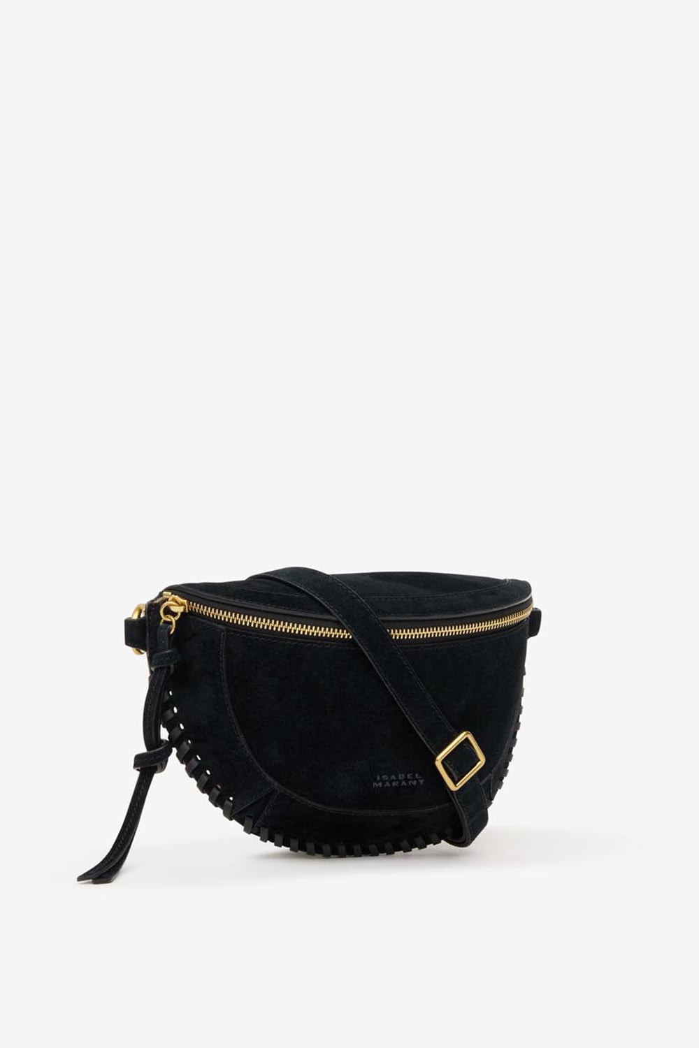Sac banane en cuir velours tressé skano - Noir - Woman - 3
