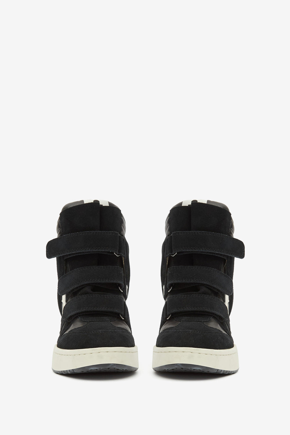 Zapatillas altas de piel con cuña im3 - Negro - Woman - 4