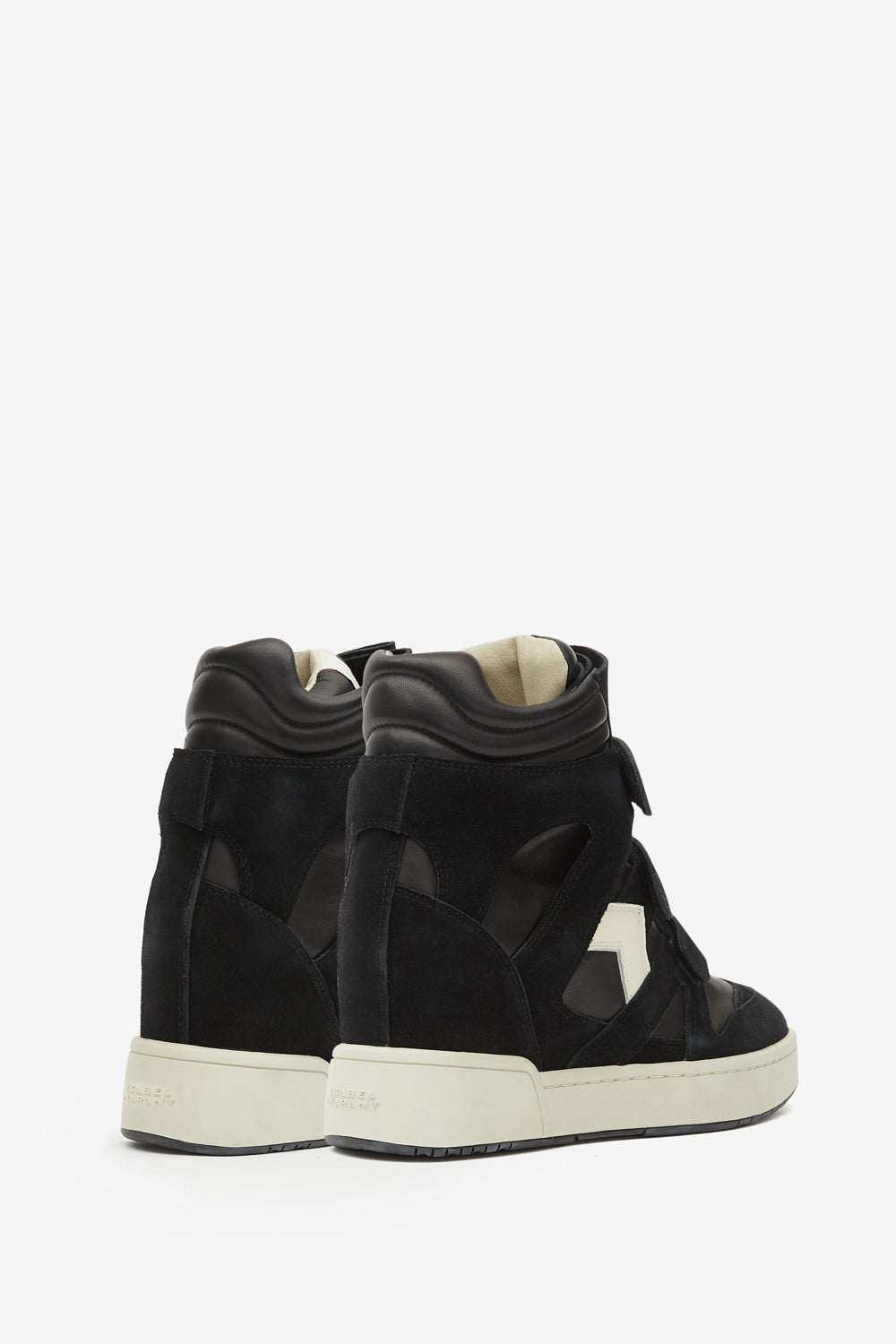 Zapatillas altas de piel con cuña im3 - Negro - Woman - 2