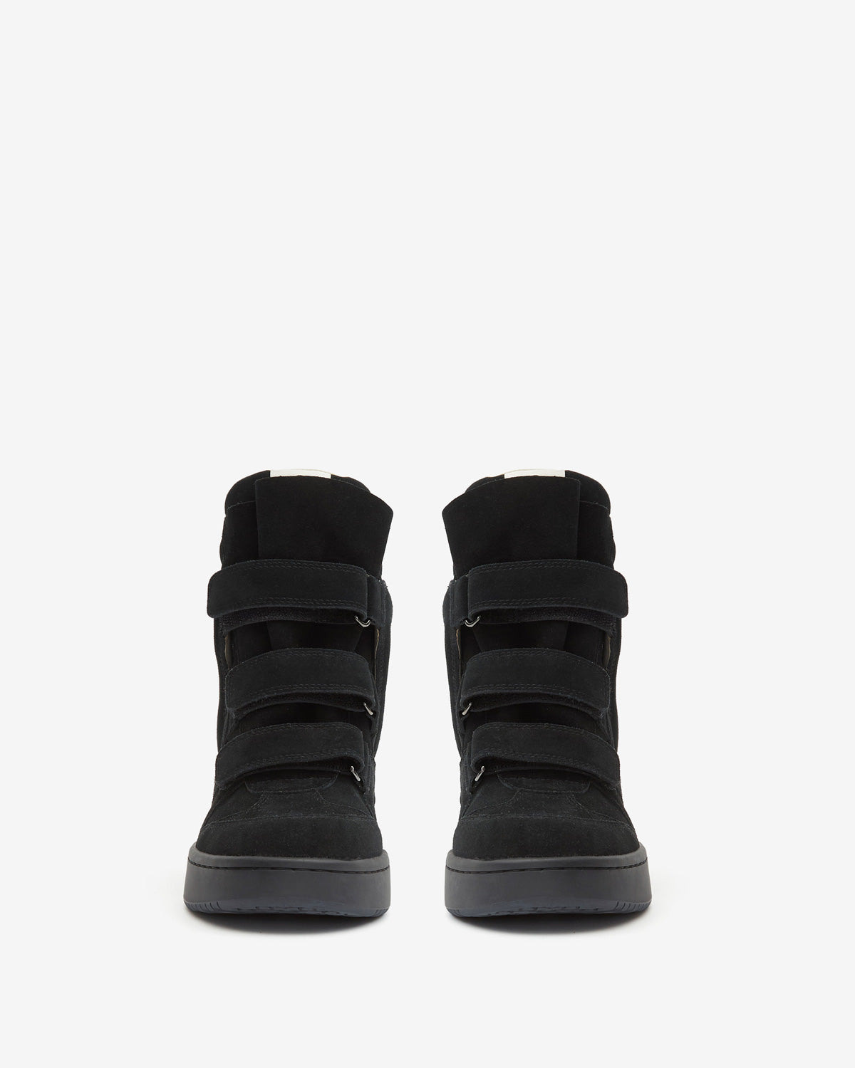 Sneakers alte con zeppa in pelle - Nero - Woman - 4