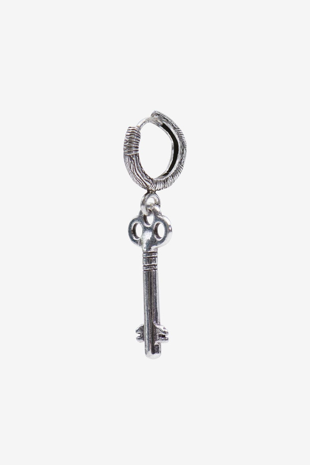 Orecchino singolo con pendente key of love - Argento - Man - 1