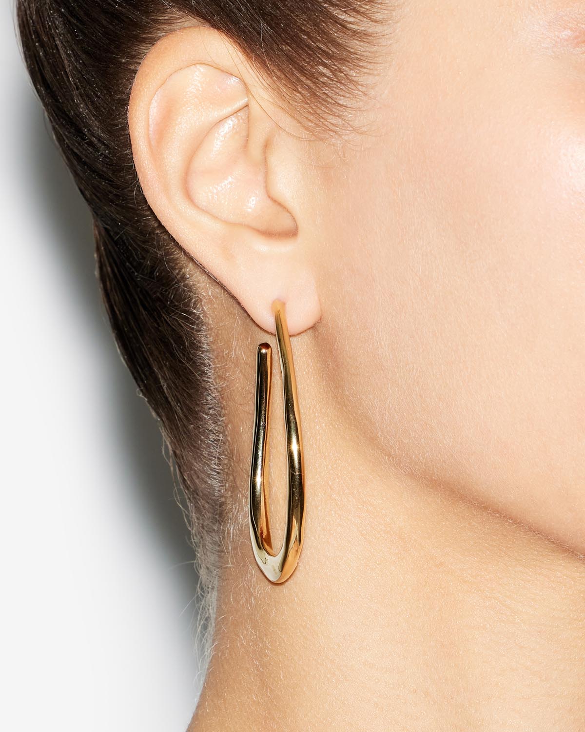 Pleasant twisted hoop earrings - Gold - Woman - 2