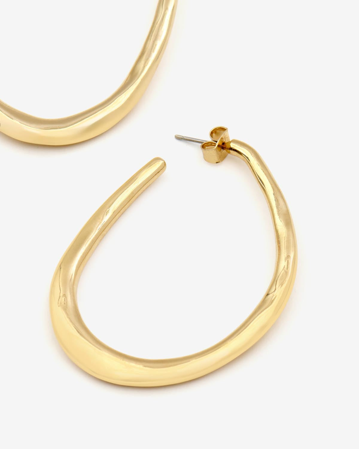 Pleasant twisted hoop earrings - Gold - Woman - 3