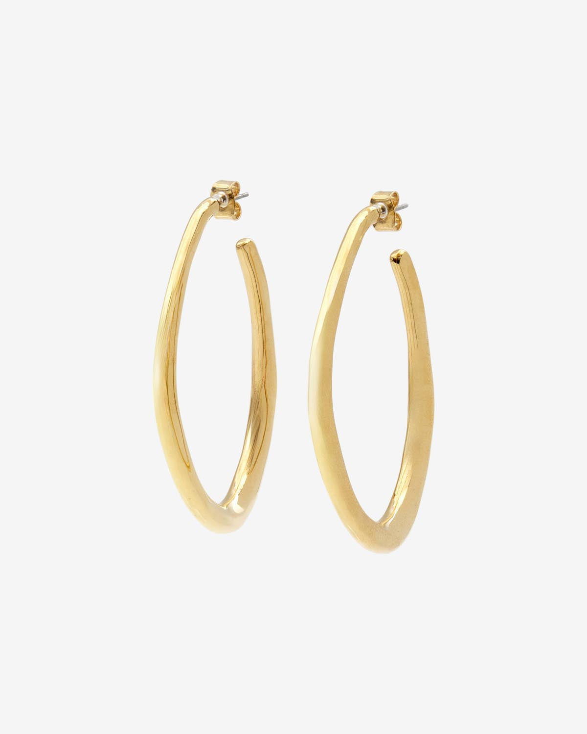 Pleasant twisted hoop earrings - Gold - Woman - 1