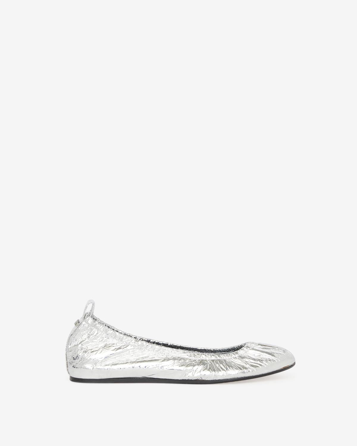 Ballerinas belna aus metallisiertem lammleder - Silber - Woman - 1