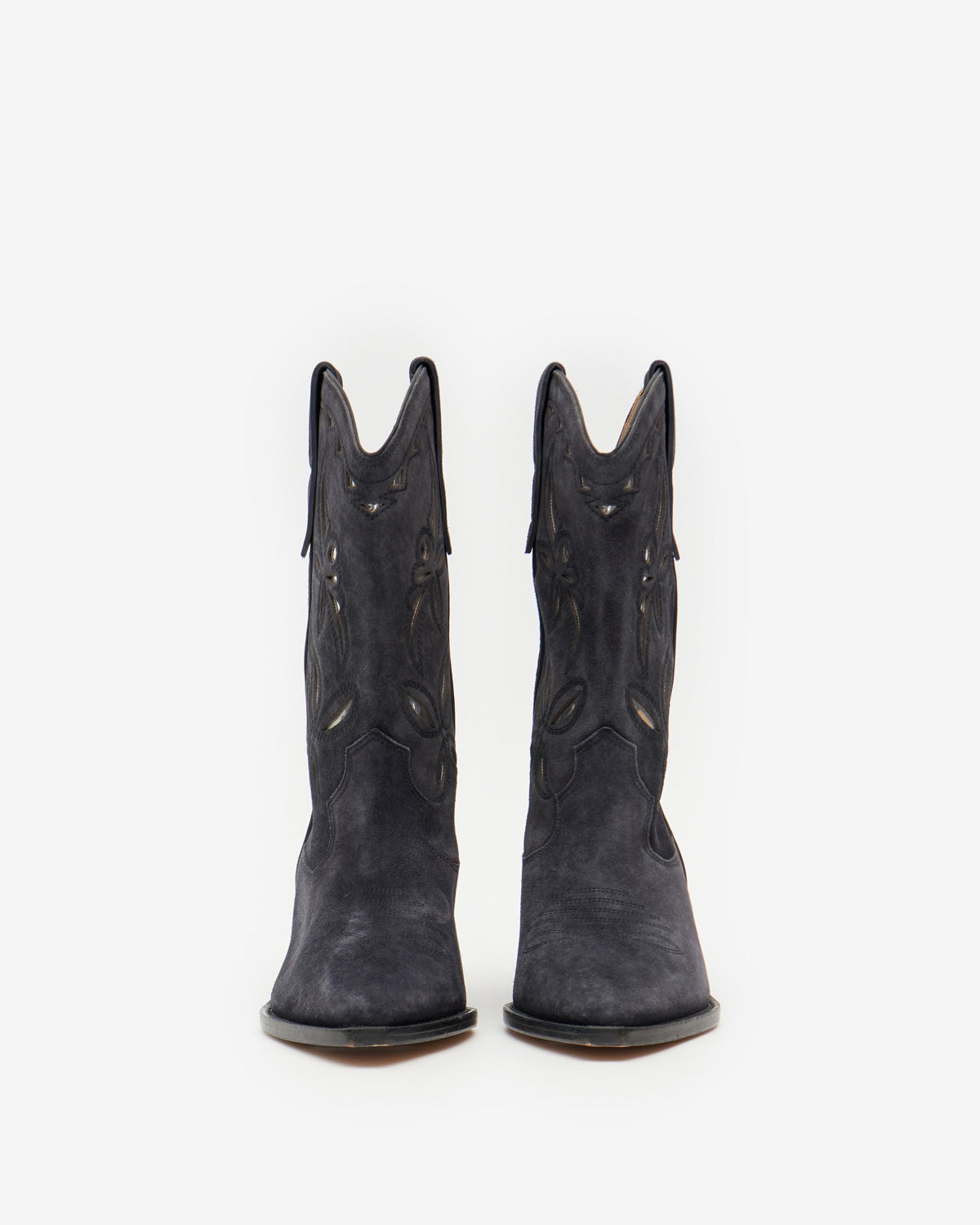 Duerto cowboy boots in metallic leather - Faded black-silver - Woman - 4