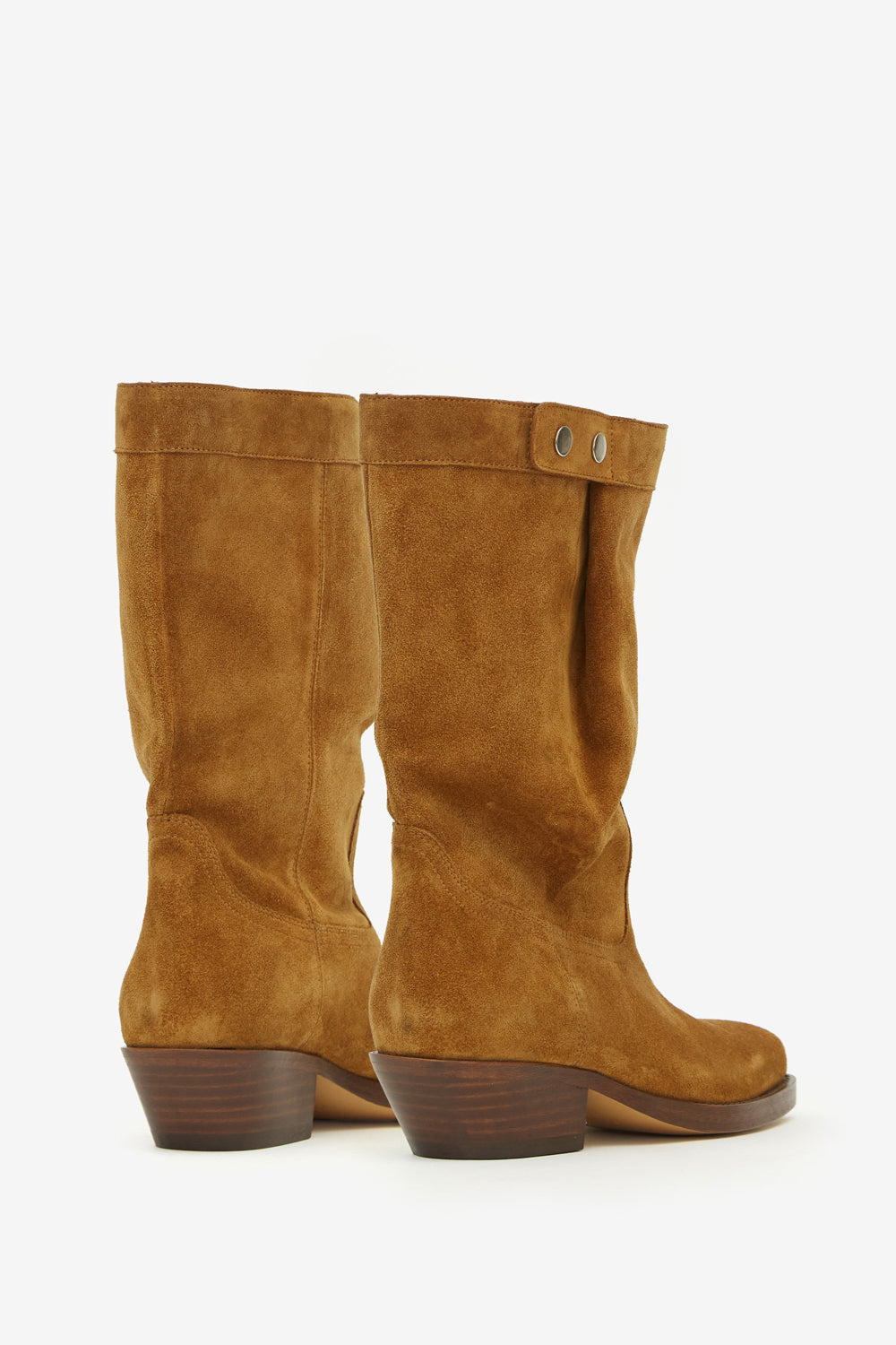 Ademe biker style leather boots - Cognac - Woman - 2