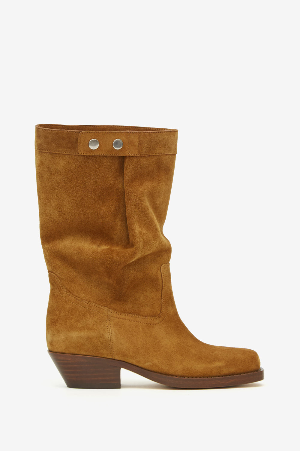 Ademe biker style leather boots - Cognac - Woman - 1