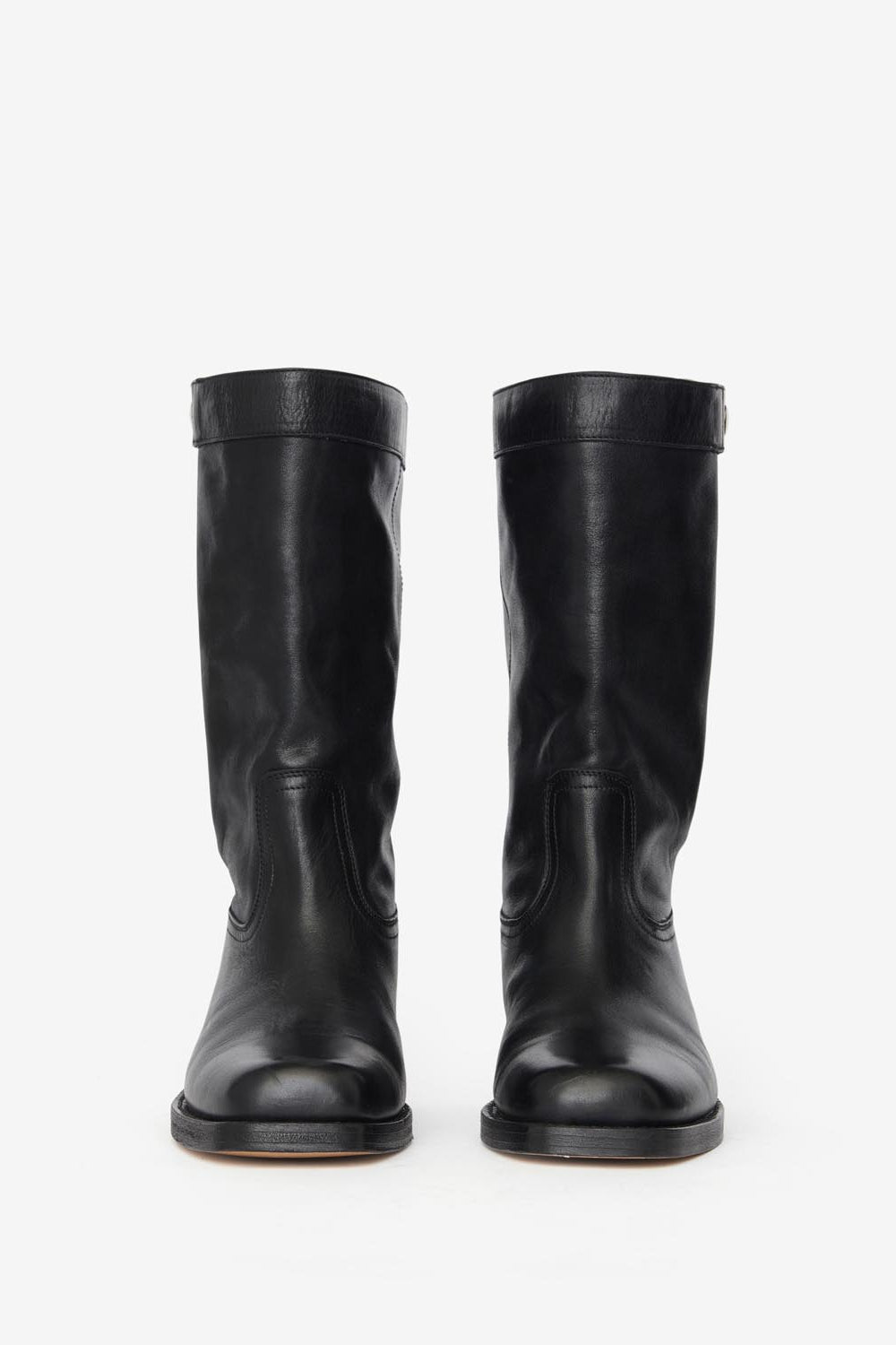 Ademe biker style leather boots - Black - Woman - 4