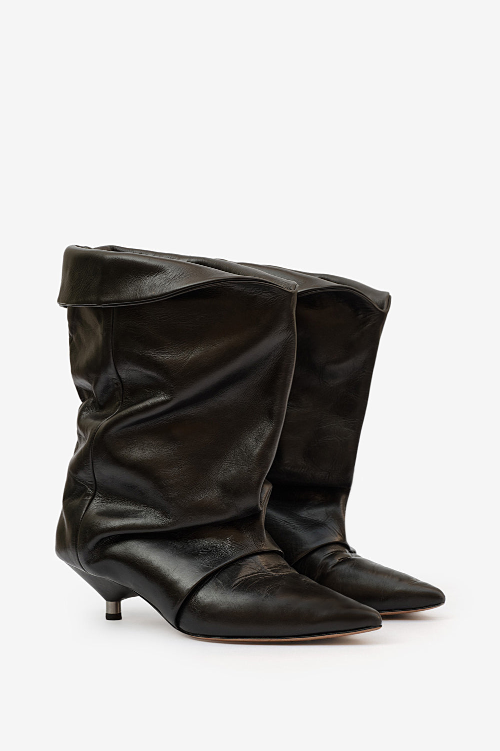 Boots drapées edrik à talons - Noir - Woman - 3