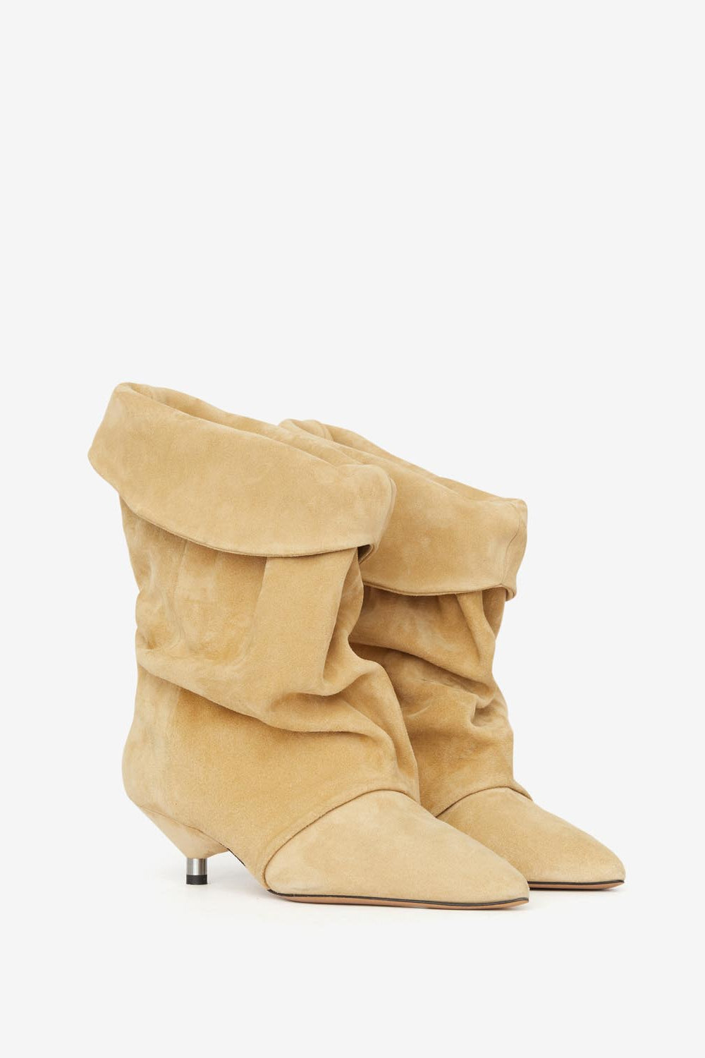 Edrik high-heeled draped boots - Beige - Woman - 3