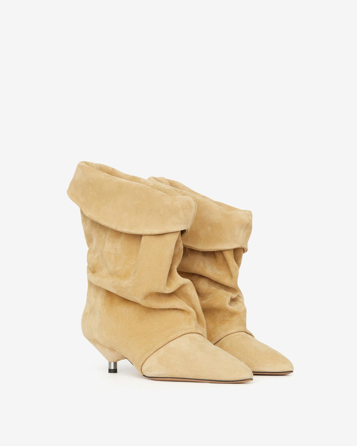 Edrik high-heeled draped boots - Beige - Woman - 3