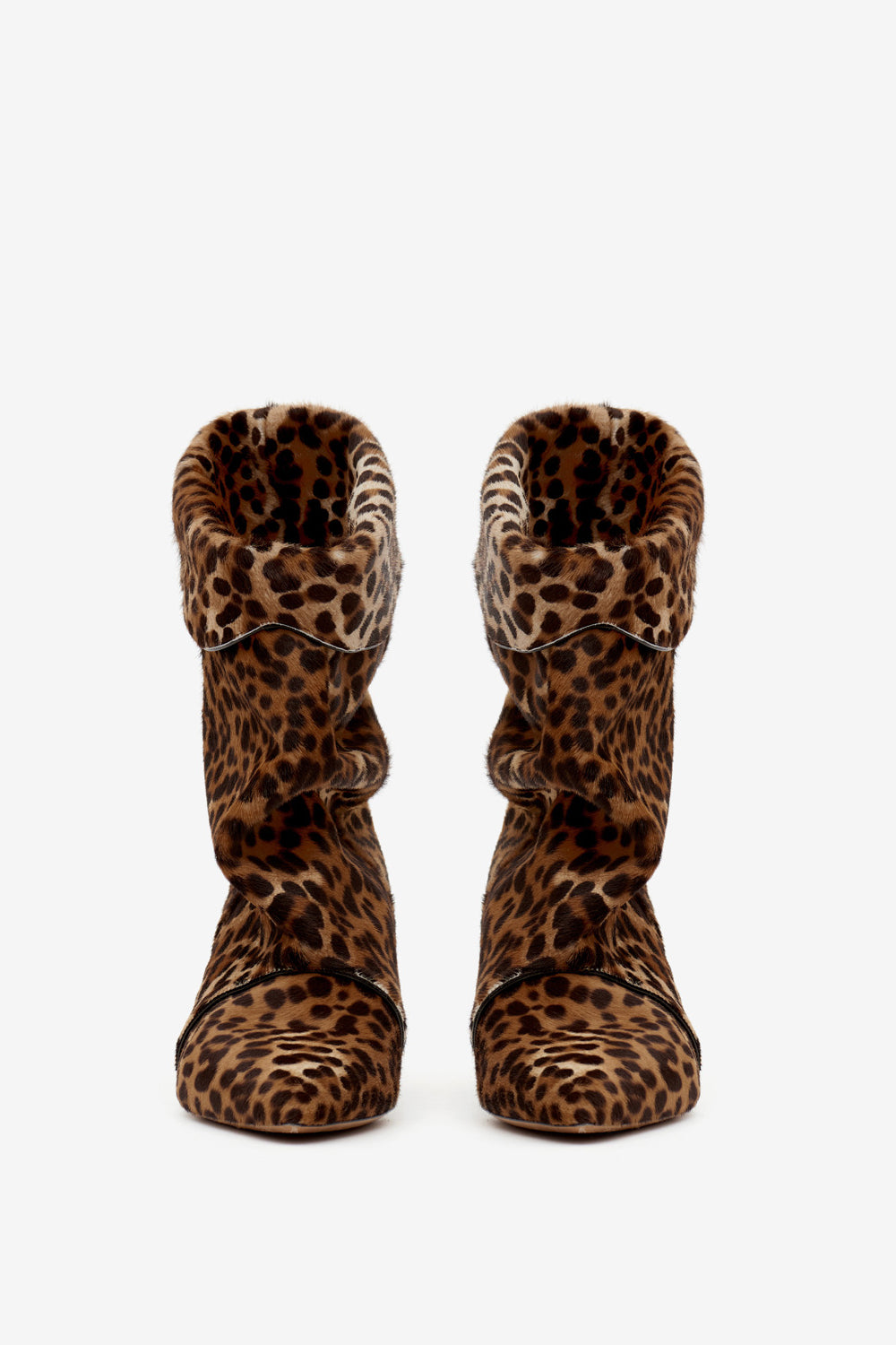 Edrik high-heeled draped boots - Leopard - Woman - 4