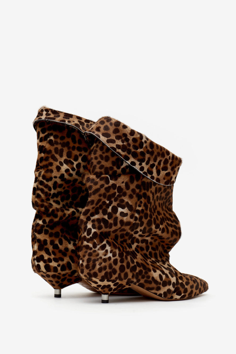Edrik high-heeled draped boots - Leopard - Woman - 2