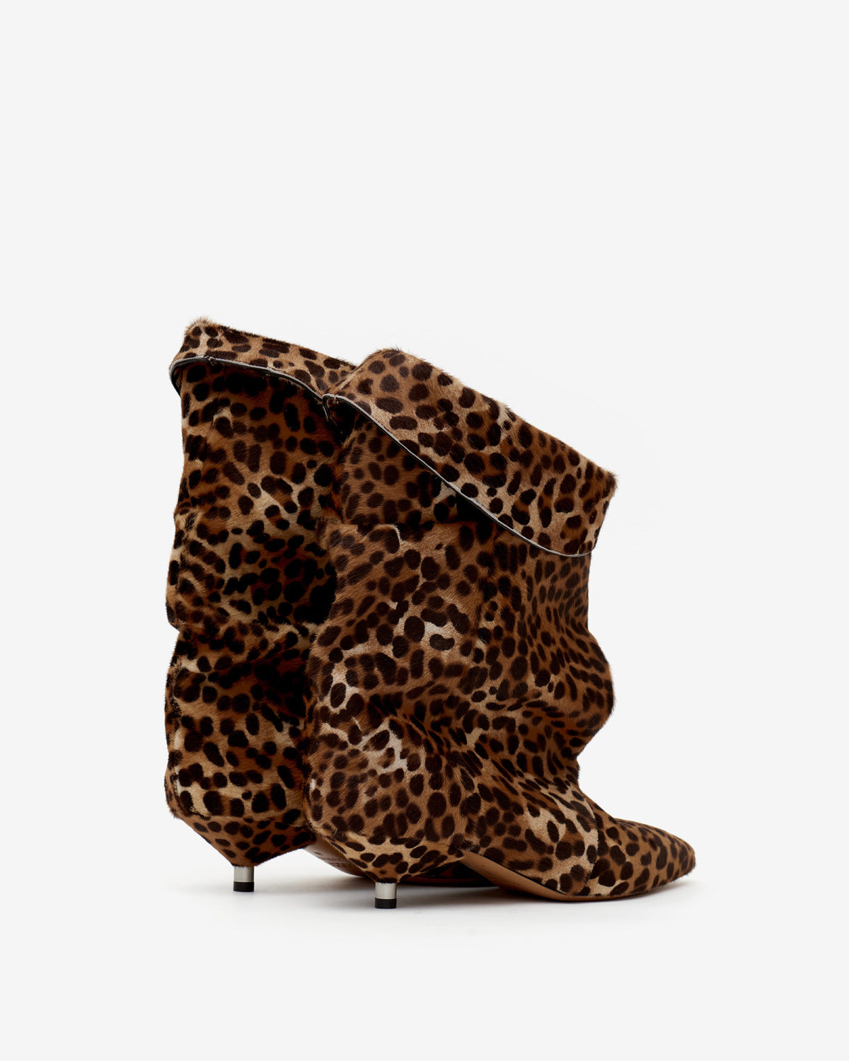 Edrik high-heeled draped boots - Leopard - Woman - 2